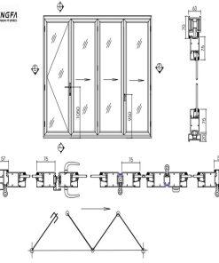 Thông Số Kỹ Thuật Cửa Đi Xếp Trượt 4 Cánh Nhôm Xingfa Cao Cấp