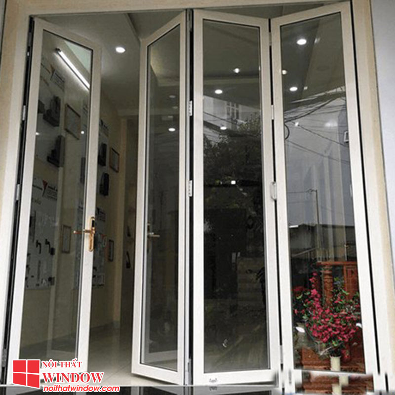 Mẫu cửa nhôm Xingfa 4 cánh xếp trượt